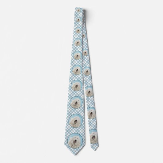 コモンドー絵画ズ – かわいいオリジナルドッグアート ネクタイ (正面)