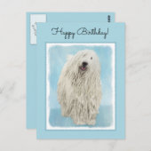 コモンドー絵画ズ – かわいいオリジナルドッグアート ポストカード (正面/裏面)