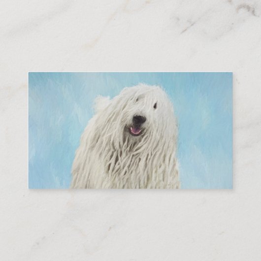 コモンドー絵画ズ – かわいいオリジナルドッグアート 名刺 (裏面)