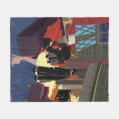 コモンルームのHARRY POTTER™、Ron、およびHarmioone フリースブランケット (正面(横))