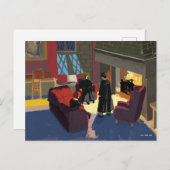 コモンルームのHARRY POTTER™、Ron、およびHarmioone ポストカード (正面/裏面)