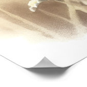 コモン市松模様にバタフライアートプリントポスター ポスター (角)