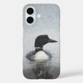 コモン鳥の絵を描イニシャル名前をカスタムする Case-Mate iPhoneケース (裏面)