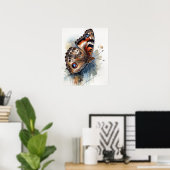 コモン・バッキー・バタフライ・アートプリントポスター ポスター (ホームオフィス)