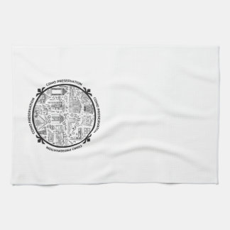 コモ保存用キッチンタオルとラインスケッチ キッチンタオル