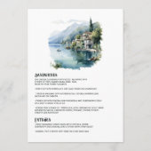 コモ湖イタリアン行き先結婚式 メニュー (裏面)