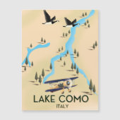 コモ湖イタリア地図と旅行のポスター (正面)