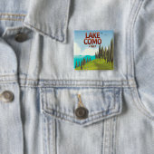 コモ湖イタリア旅行はがき。 缶バッジ (インサイチュ)