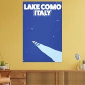 コモ湖イタリア旅行ポスター キャンバスプリント (インサイチュ (リビング))