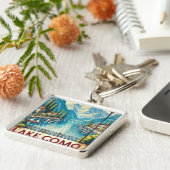 コモ湖イタリア錫標識 キーホルダー (側面)