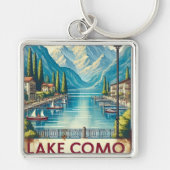 コモ湖イタリア錫標識 キーホルダー (正面)