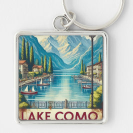 コモ湖イタリア錫標識 キーホルダー