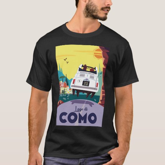 コモ湖ポスター Tシャツ (正面)