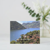 コモ湖村、風光明媚な写真、 ポストカード (スタンド正面)