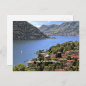 コモ湖村、風光明媚な写真、 ポストカード (正面/裏面)