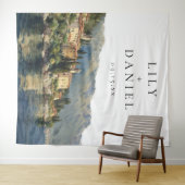 コモ湖 イタリアンウェディング フォトブース 背景 タペストリー (インサイチュ(横))