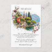 コモ湖 イタリア 夏の結婚式 情報カード エンクロージャーカード (正面)