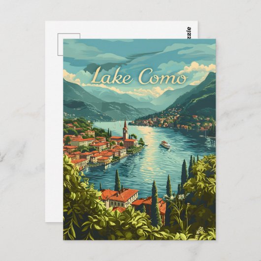 コモ湖 ポストカード (正面/裏面)