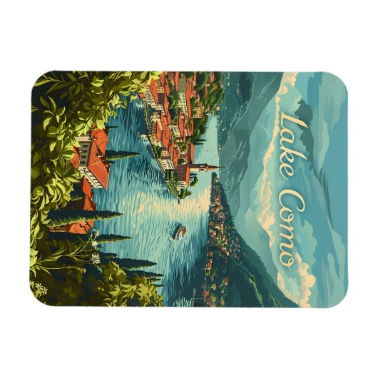 コモ湖 マグネット (横)