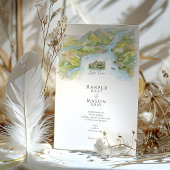 コモ湖 | ラゴ・ディ・コモのウェディング 招待状