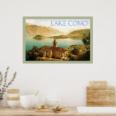 コモ湖~ヴィンテージ旅行ポスター ポスター (キッチン)