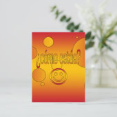 コモ・エ¿スタス？スペイン国旗のポップ・アートの芸術 ポストカード (スタンド正面)