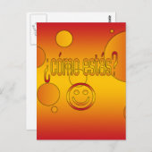 コモ・エ¿スタス？スペイン国旗のポップ・アートの芸術 ポストカード (正面/裏面)