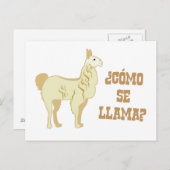 コモ・セ・ラマ？お名前は？ ポストカード (正面/裏面)
