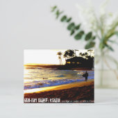 コモ・ビアハル・コン1サーファー・ポー・カウアイ ポストカード (スタンド正面)