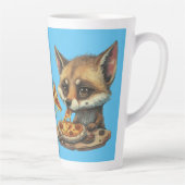 コヨおもしろいー食べ物テのピザ カフェラテマグ (右)