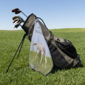 コヨーテが付いているゴルフタオル ゴルフタオル (グリーン)