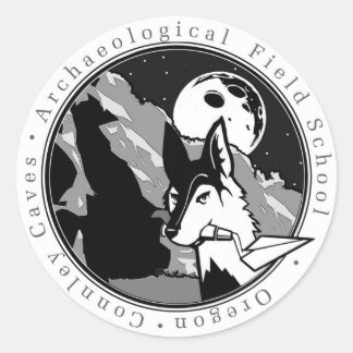 コヨーテの丸いステッカーOl'Willard ラウンドシール