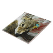 コヨーテの頭飾りのタイル タイル (側面)