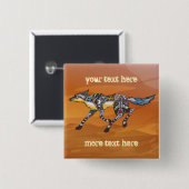 コヨーテぺてん師ボタン 缶バッジ (正面&裏面)