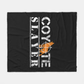 コヨーテスレイヤーおもしろい狩りギフトforコヨーテハンターズ フリースブランケット (正面(横))