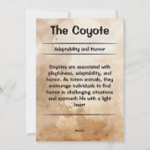 コヨーテトーテムスピリットアニマル意味カード シーズンカード (裏面)