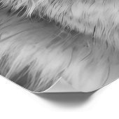 コヨーテヘッドポートレート白黒 ポスター (角)