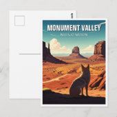 コヨーテモニュメントバレーナバジョナショナルサミナリー ポストカード (正面/裏面)