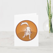 コヨーテレトロサンセットヴィンテージウィルダネスアニマルアート カード