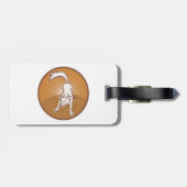 コヨーテレトロサンセットヴィンテージウィルダネスアニマルアート ラゲッジタグ (裏面横)