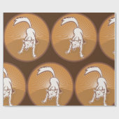 コヨーテレトロサンセットヴィンテージウィルダネスアニマルアート ラッピングペーパー (フラット)