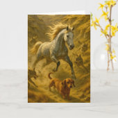 コヨーテ保護ーのネリーのチャーリー カード (黄色い花)