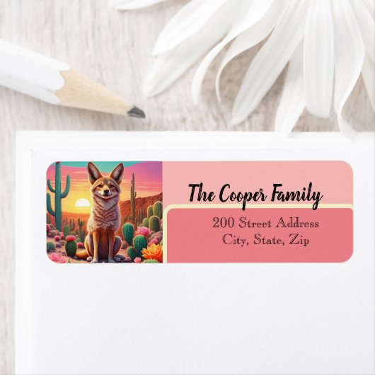 コヨーテ差出人住所ラベル ラベル (インサイチュ)