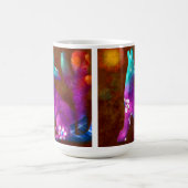 コヨーテ抽象芸術アートサグアーロカボスデザートブラウン コーヒーマグカップ (中央)