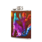 コヨーテ抽象芸術アートサグアーロカボスデザートブラウン フラスク (左)