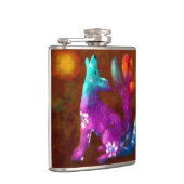 コヨーテ抽象芸術アートサグアーロカボスデザートブラウン フラスク (右)