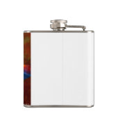 コヨーテ抽象芸術アートサグアーロカボスデザートブラウン フラスク (裏面)