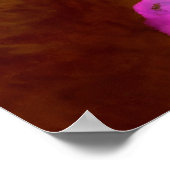 コヨーテ抽象芸術アートサグアーロカボスデザートブラウン ポスター (角)