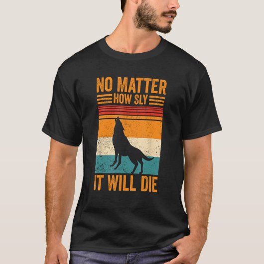 コヨーテ狩りコヨーテハンターヨーテ Tシャツ (正面)
