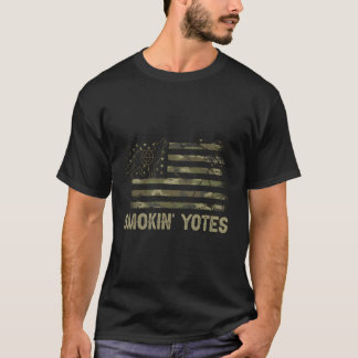 コヨーテ狩り愛国的アメリカ国旗ヨートハンター Tシャツ